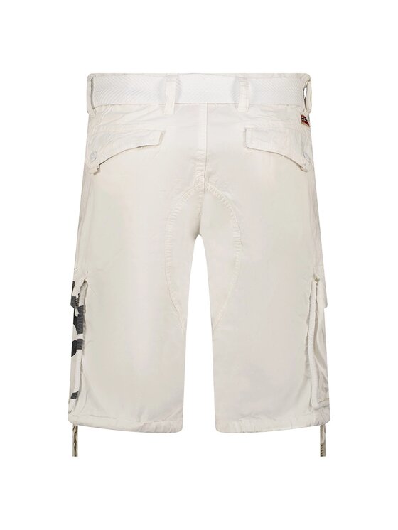 Geographical Norway Geographical Norway Bermudy SX1425H/GNO-White Biały Regular Fit