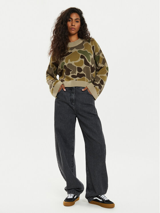 Vans Vans Pulover Cammile VN000HQ5D Zelena Loose Fit