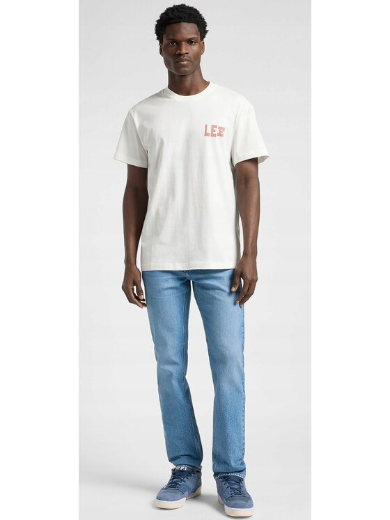 Lee Lee T-shirt Relaxed Graphic Tee Bianco Relaxed Fit