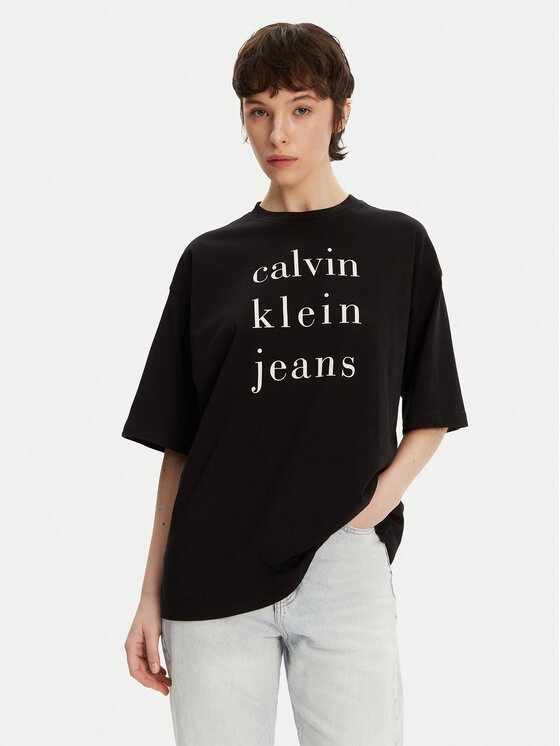 Calvin Klein Jeans Calvin Klein Jeans Tricou LV047B827G Negru Relaxed Fit