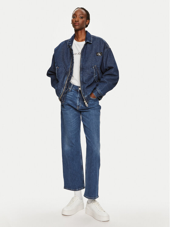 Giacca jeans blu scuro sale