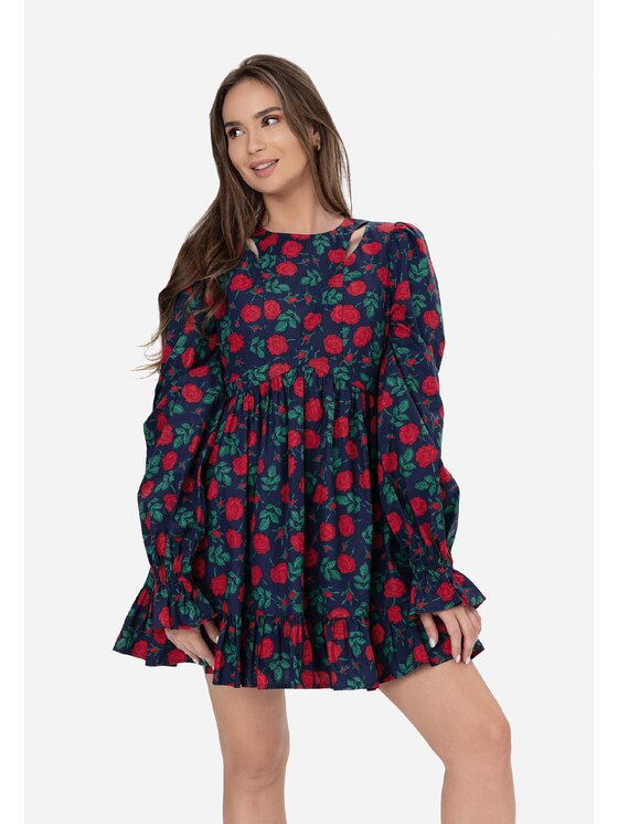LAURELLA LAURELLA Sukienka codzienna 4TU015 Granatowy Regular Fit