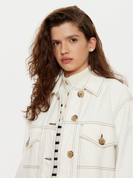 Tommy Hilfiger Tommy Hilfiger Farmering WW0WW43728 Fehér Relaxed Fit