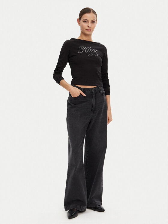 HUGO HUGO Palaidinė 50537227 Juoda Slim Fit
