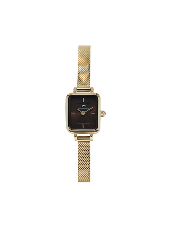 Daniel Wellington Daniel Wellington Ročna ura Quadro Mini Evergold Amber DW00100654 Zlata