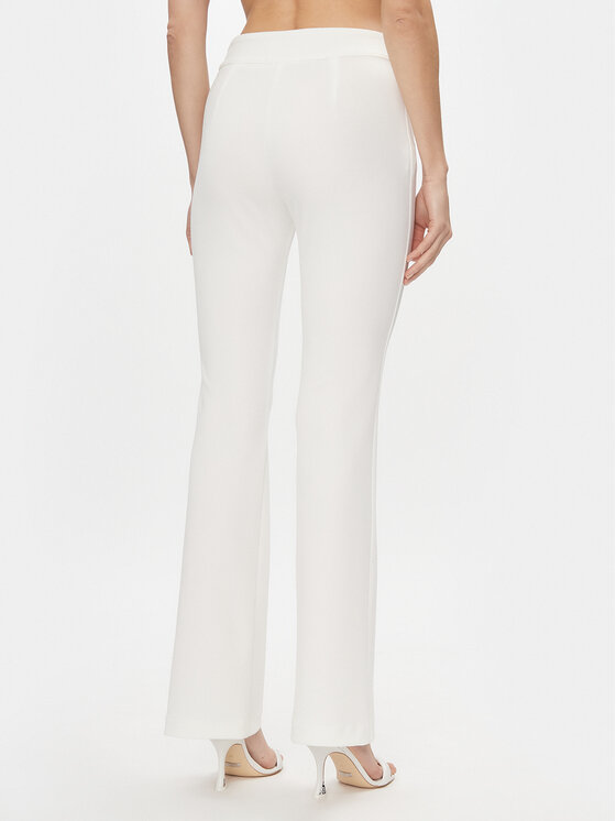 Rinascimento Rinascimento Pantaloni di tessuto CFC0117520003 Bianco Bootcut Fit