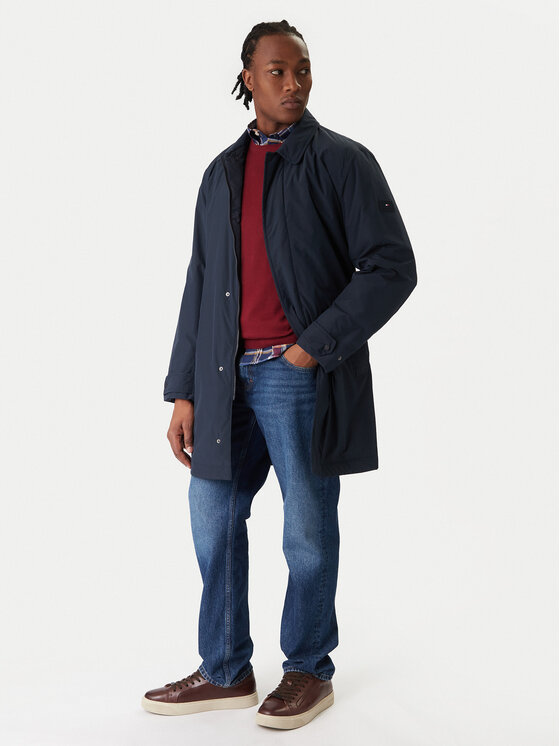 Tommy Hilfiger Tommy Hilfiger Демісезонний плащ MW0MW42569 Cиній Regular Fit