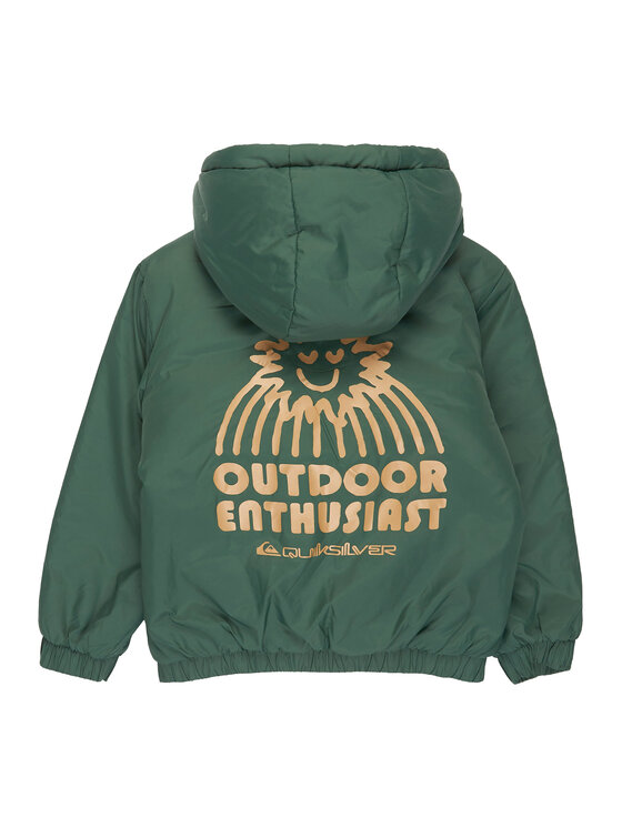 Quiksilver Quiksilver Geacă de iarnă Reversible All Seas EQKJK03129 Verde Regular Fit