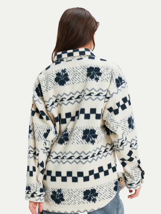 Roxy Roxy Polár kabát Morning Crush Shacket ERJPF03214 Bézs Relaxed Fit