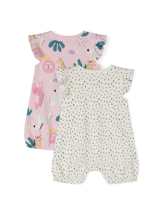 MINOTI MINOTI Komplet 2 par pajacy 24babypack40 Biały