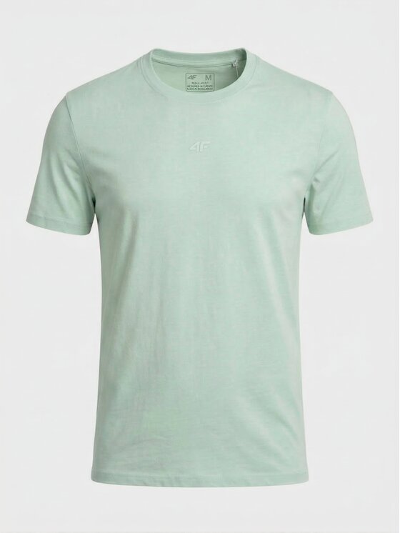 4F 4F T-Shirt 4FWSS26TTSHM3947 Zielony jasny Regular Fit
