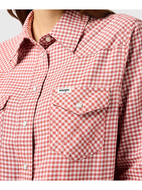 Wrangler Wrangler Koszula 112362534 Czerwony Regular Fit