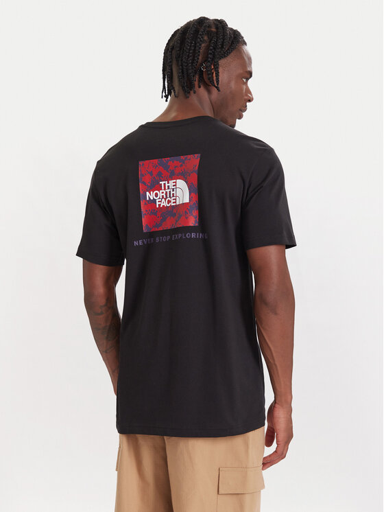 The North Face The North Face T-krekls NSE Box Raku Horse Infill NF0A8EGU Melns Regular Fit