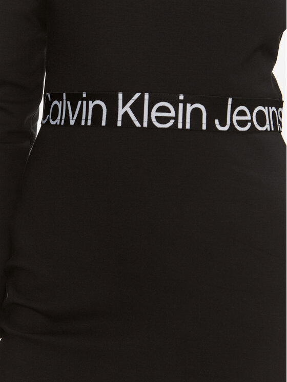 Calvin Klein Jeans Calvin Klein Jeans Sukienka codzienna Logo Elastic J20J222518 Czarny Regular Fit