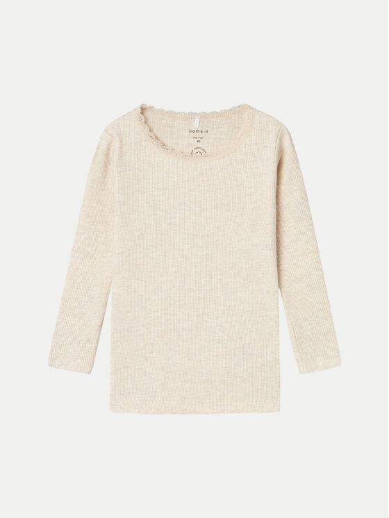 NAME IT NAME IT Bluse 13198042 Beige Regular Fit