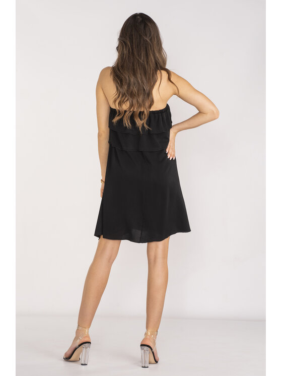 Awama Awama Sukienka letnia A658 Czarny Basic Fit