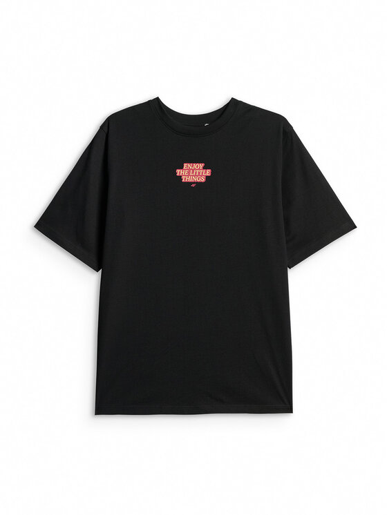 4F 4F T-Shirt MOVE OUTSIDE Czarny Loose Fit