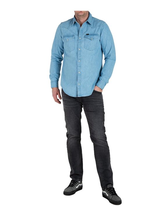 Lee Lee Koszula jeansowa 112365766 Niebieski Regular Fit