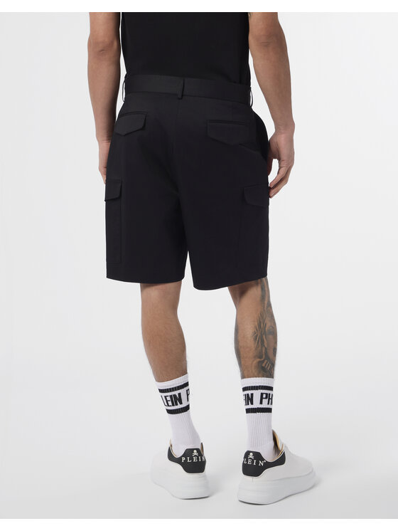PHILIPP PLEIN PHILIPP PLEIN Szorty materiałowe 29928 Czarny Regular Fit