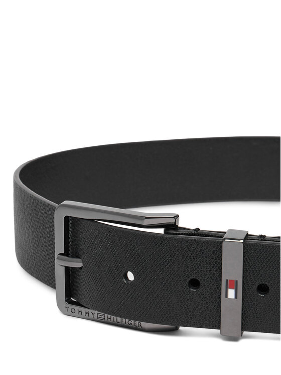 Tommy Hilfiger Tommy Hilfiger Pas Oliver Saffiano 3.5 AM0AM14573 Črna