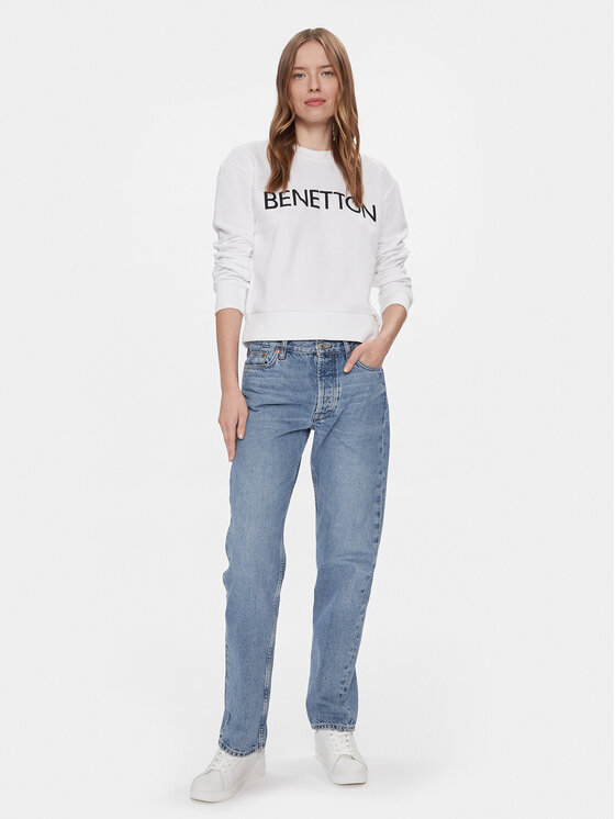 United Colors Of Benetton United Colors Of Benetton Mikina 3J68D1069 Biela Regular Fit