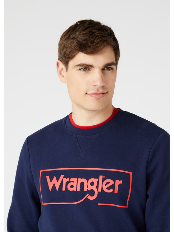 Wrangler Wrangler Felpa FRAME LOGO Blu Regular Fit
