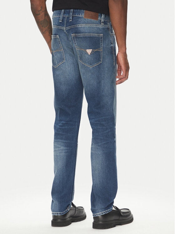 Guess Guess Jeansy M5GAS2 D4Z80 Niebieski Slim Tapered Fit