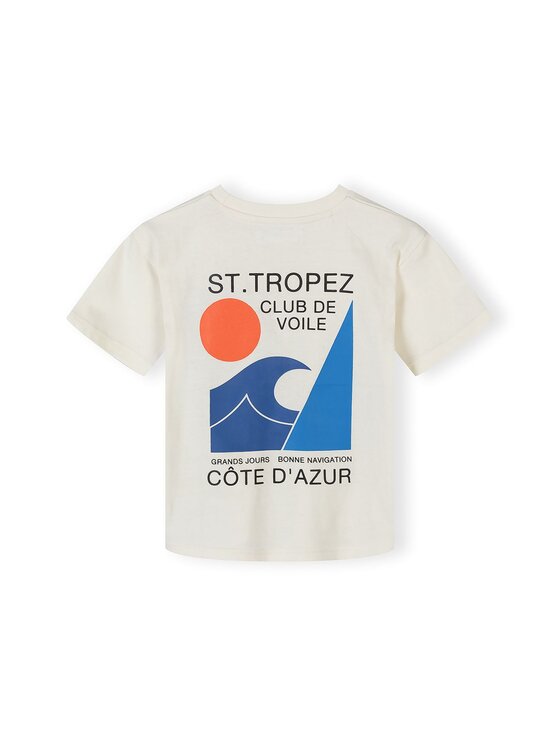 minoti minoti Komplet t-shirt i spodenki 29SET205 Beżowy Regular Fit