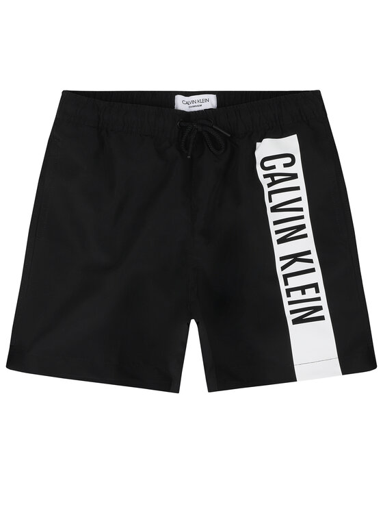 Calvin Klein Swimwear Calvin Klein Swimwear Pantaloncini da bagno Medium Drawstring B70B700225 Nero Regular Fit
