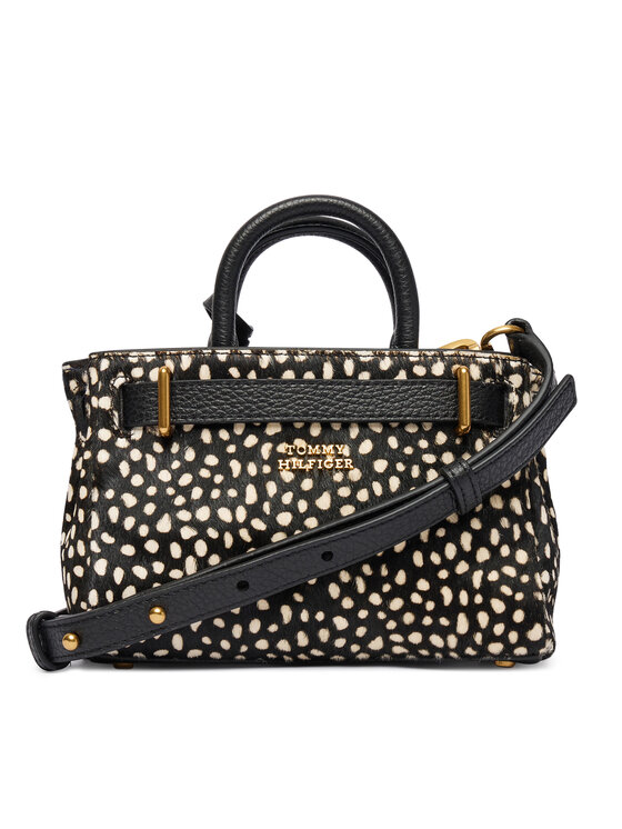 Tommy Hilfiger Tommy Hilfiger Ročna torba American Icon Micro Tote Deer Le AW0AW18168 Črna