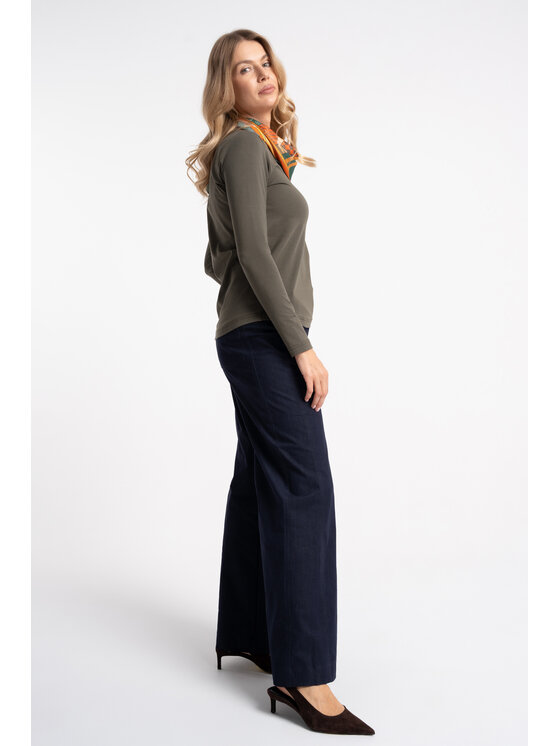 CLICK CLICK Bluzka 10-7007 Khaki Regular Fit