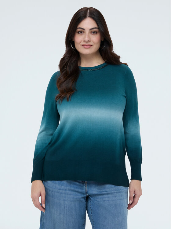 Fiorella Rubino Fiorella Rubino Sweter M087L008360N0V5 Turkusowy Regular Fit