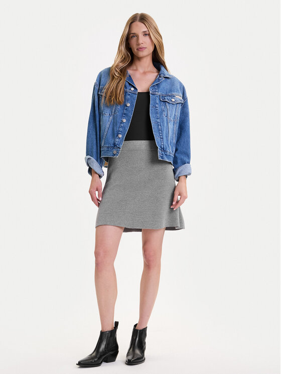 Vero Moda Vero Moda Мини пола Saba 10325944 Сив Regular Fit