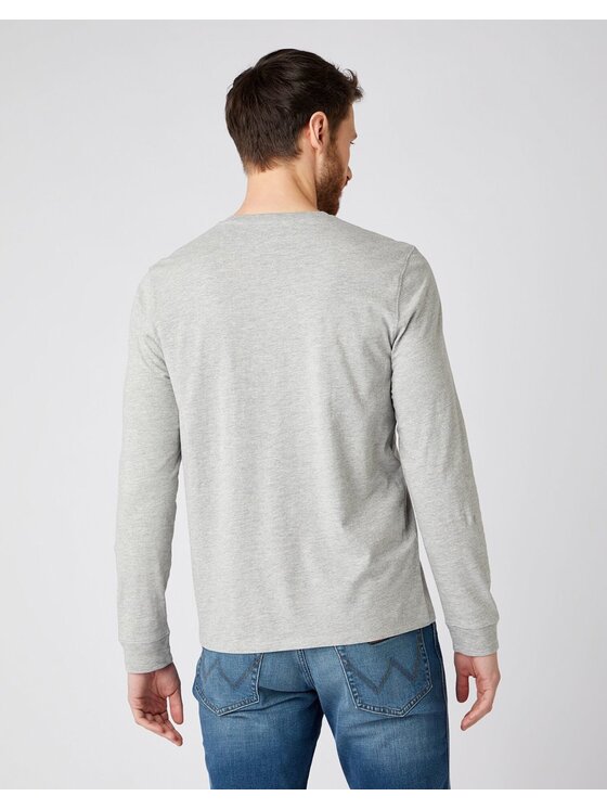 Wrangler Wrangler T-shirt LS BIKER TEE Grigio Regular Fit