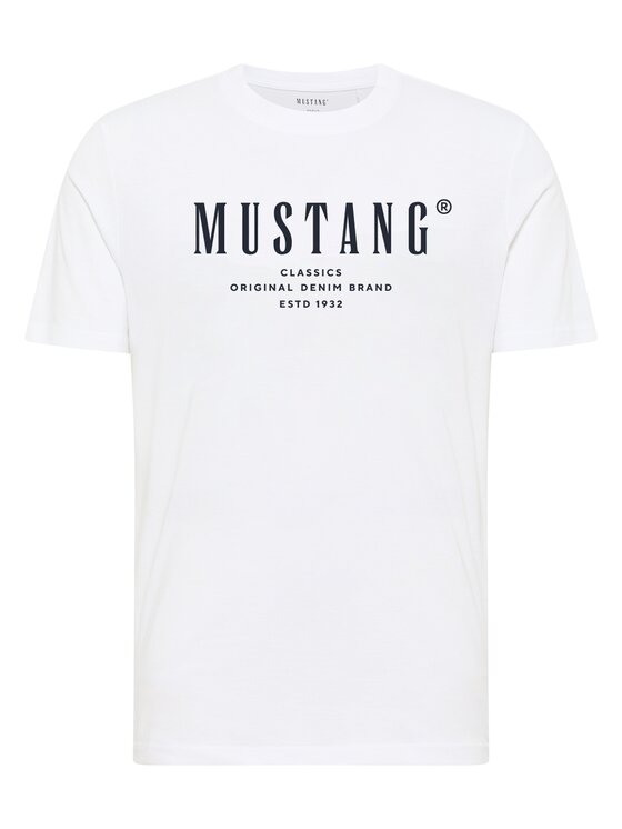 Mustang Mustang T-Shirt Style Alex Biały Regular Fit