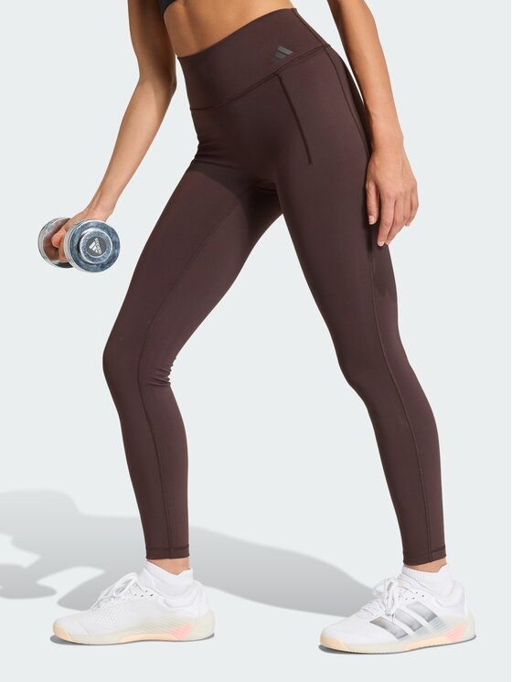 adidas adidas Legginsy 158791 Brązowy Fitted Fit