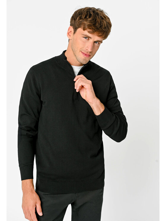 Volcano Volcano Sweter S-SAM Czarny Regular Fit