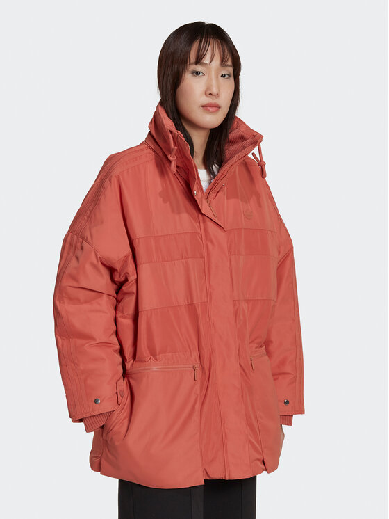 adidas adidas Prechodná bunda Parka HK5248 Oranžová Loose Fit