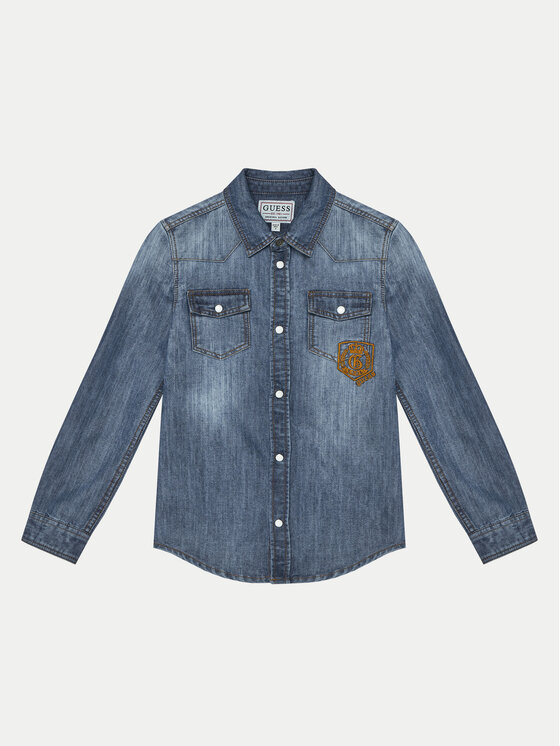 Guess Guess traper košulja L5RH00 D4UE0 Tamnoplava Regular Fit