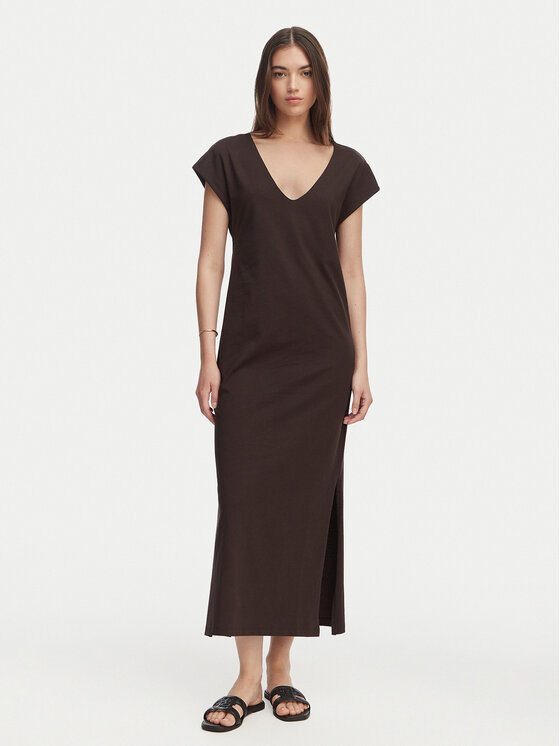 ONLY Sukienka codzienna Onlmara 15357675 Brązowy ciemny Regular Fit