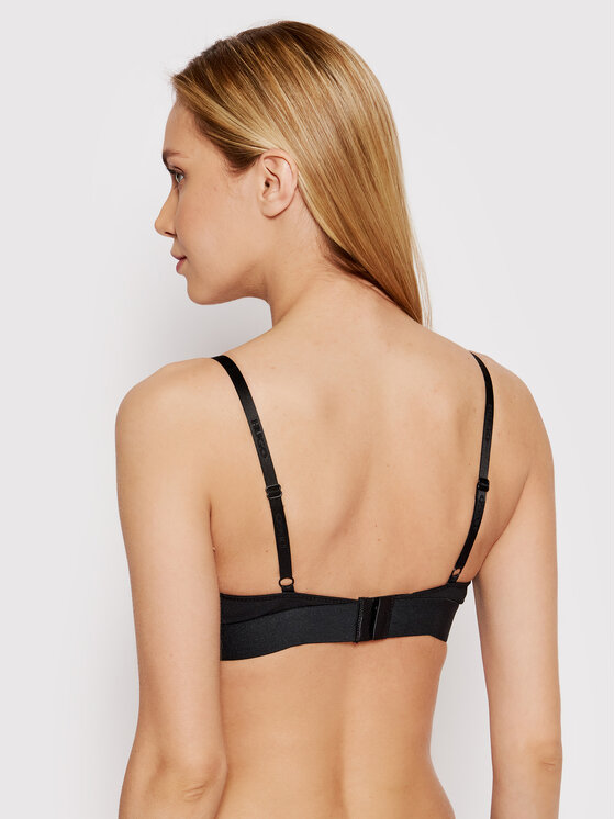HUGO Hugo Bralette krūšturis Triangle Red Label 50469647 Melns