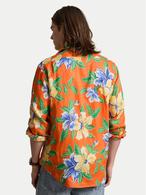 Polo Ralph Lauren Polo Ralph Lauren Marškiniai 710B14226001 Oranžinė Classic Fit