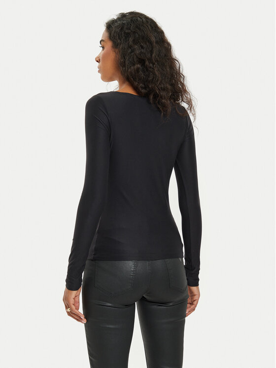 Guess Guess Bluse Amira W4BP09 KCDE0 Schwarz Slim Fit