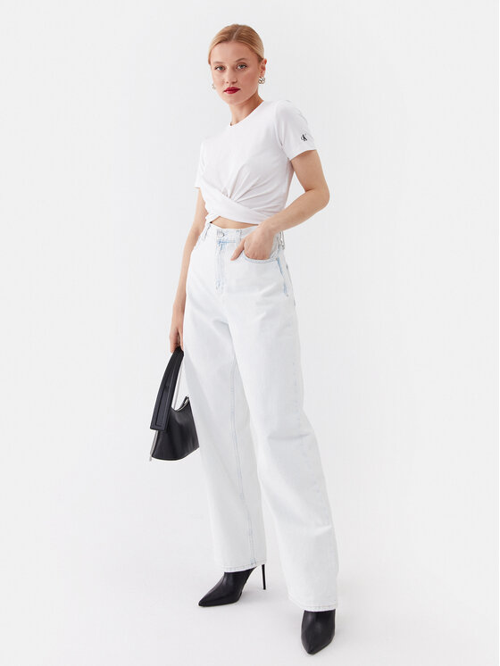 Calvin Klein Jeans Calvin Klein Jeans Marškinėliai J20J222128 Balta Regular Fit