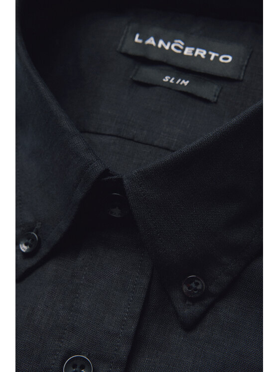 Lancerto Lancerto Koszula Turid KO073125000004 Czarny Slim Fit