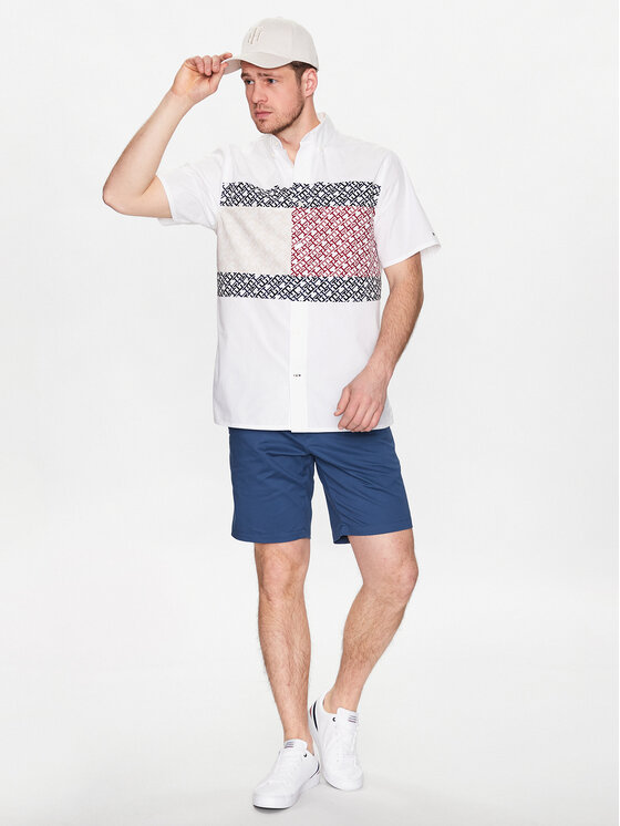 Tommy Hilfiger Tommy Hilfiger Medžiaginiai šortai Brooklyn MW0MW23563 Tamsiai mėlyna Regular Fit