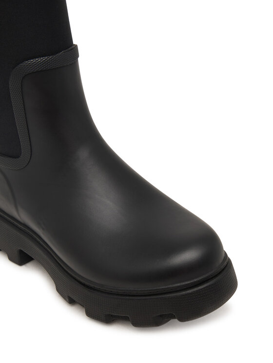 Tommy Hilfiger Tommy Hilfiger Гумени ботуши Th Stamp Warm Knee Rain Boot FW0FW09678 Черен