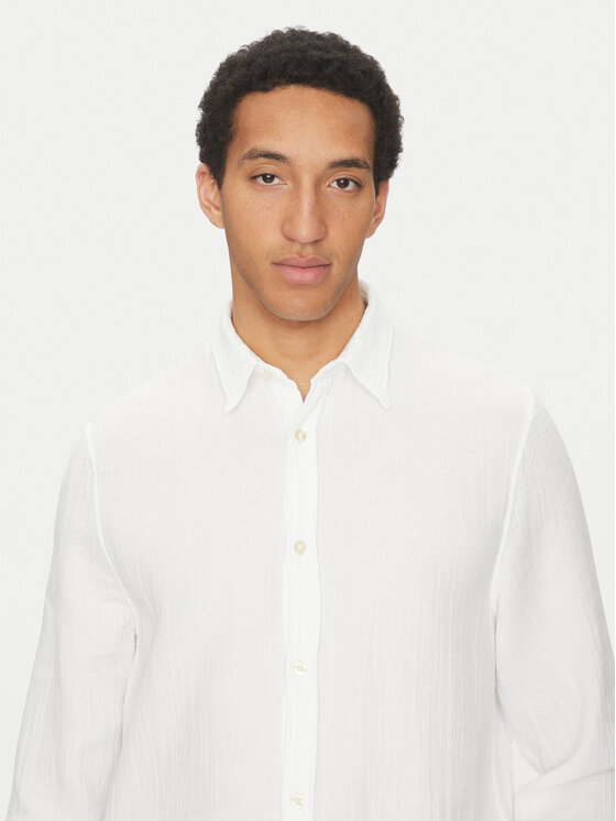 Guess Guess Cămașă M5GH85 WH831 Alb Regular Fit
