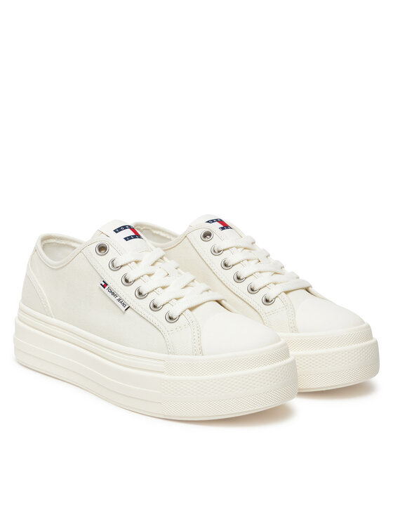 Tommy Jeans Tommy Jeans Sneakersy Tjw Foxing Flatform Lc EN0EN02736 Bílá