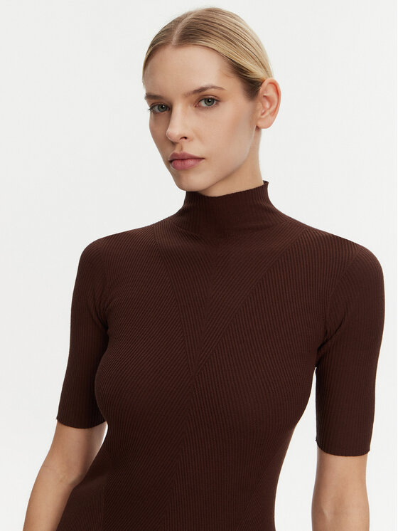 Kontatto Kontatto Sweter 3M0530C Brązowy Regular Fit